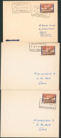 Exposition Bruxelles 1958 - Lot De 3 Lettre Avec Type Différent Obl Télégraphe-téléphone "Bruxelles-exposition 1, 2 Et 3 - Briefe U. Dokumente