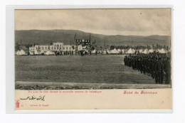SALONIQUE - UN JOUR DE FETE DEVANT LA NOUVELLE CASERNE Rare Postcard Greece Turkey Ottoman Empire Military - Griechenland