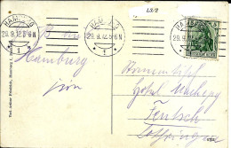 Timbre Sur Cpa Hambourg 1912  Segelschiffhalen Bateaux Voiliers   Peche    L3 / 2 - Brieven En Documenten