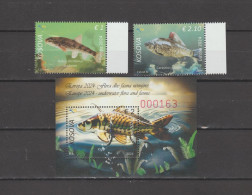 KOSOVO  2024 EUROPA CEPT - UNDERWATER FAUNA And FLORA  Set Of 2 Stamps + Numbered Souvenir Sheet  MNH** - 2024