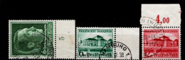 Deutsches Reich 672 - 674 2 Reichsparteitag Gautheater Saarpfalz Gestempelt Used (3) - Gebraucht