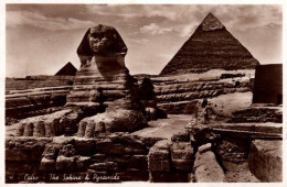 CPA - GIZEH - Le SPHINX Et Les Pyramides - Edition B.E.Disegni (Affranchissement TP) - Sfinge