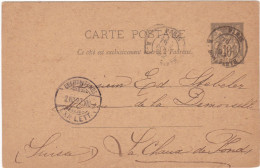 FRANCIA - INTERO POSTALE -VIAGGIATO - VIAGGIATO - 1892 - Other & Unclassified