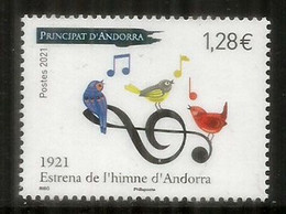 2021.Centenaire De L'Hymne Nationale Andorran "Le Grand Charlemagne". Timbre Neuf ** - Unused Stamps