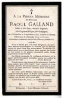 ABL , Raoul Galland , 16e De Ligne , Ellezelles 1893 - Dixmude 1917 - Décès