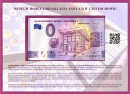 0-Euro PLAE 01 2020 MUZEUM MONET I MEDALI JANA PAWLA II CZESTOCHOWA - A5 FOLDER - Privatentwürfe