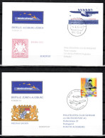 2005 Zurich-Augsburg-return Swissair/ Denim Airways 1er Vol First Flight Erstflug-2 Covers - Primeros Vuelos