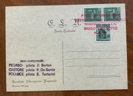 COMITATO LIBERAZIONE NAZIONALE SESTO CALENDE-VENEGONO  - I VOLO DI LIBERAZIONE BASSO VARESOTTO 14/11/1945 - Storia Postale