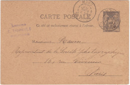 FRANCIA - INTERO POSTALE -VIAGGIATO - VIAGGIATO - 1892 - Sonstige & Ohne Zuordnung