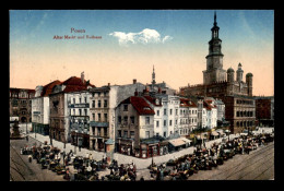 POLOGNE - POSEN - POZNAN - ALTER MARKT UND RATHAUS - VOIR ETAT - Pologne