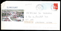 PAP140 / Luquet (La Poste) ELINCOURT > Cachet A9 Dept 59 (Nord) ELINCOURT 2002 - PAP: Ristampa/Luquet