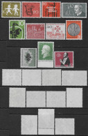 Germania Germany 1958 BRD Busch, D-mark, Diesel, Munich Etc 11val Mi N.283-285,289-293,301 MNH ** - Unused Stamps