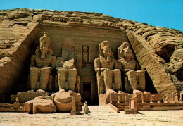 CPM - ABU SIMBEL - Statues De RAMSÈS Devant Le Grand Temple ... Lot 2 CP à Saisir - Tempel Von Abu Simbel