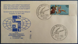 Deutschland, WM-Spiele Moderner Fünfkampf Warendorf 1983, Erstausgabebrief - Storia Postale