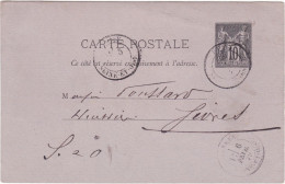 FRANCIA - INTERO POSTALE -VIAGGIATO - VIAGGIATO - 1891 - Other & Unclassified