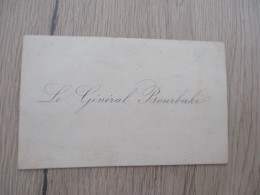 Carte De Visite Général Bourbaki - Visiting Cards