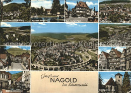 71993020 Nagold Hotel Post Turmstrasse Remigiuskirche Rathausbrunnen Bahnhofstra - Nagold