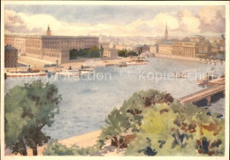 71992986 Stockholm Skeppsholmen Schloss Akvarell Stig Soedersten  - Suecia