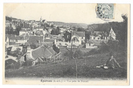 Cpa. 28 EPERNON (ar. Chartres) Vue Prise Du Prieuré (animée) 1905  Ed. Château, Tabac (rare) - Epernon