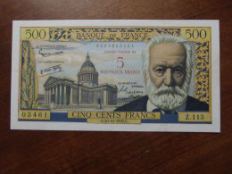 500fr Victor Hugo  Surchargé 5nf - 1955-1959 Aufdrucke Neue Francs