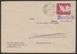 Postkrieg: MiNr 215 PK Ia, Stempel "zurück- Marke Unzulässig - Briefe U. Dokumente