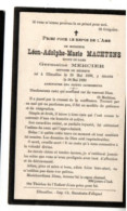 Ellezelles 1899 - 1930 , Léon Adolphe Marie Machtens - Obituary Notices