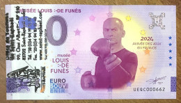 2024 BILLET 0 EURO SOUVENIR LOUIS DE FUNES BOXE + TAMPON EURO SCHEIN BANKNOTE PAPER MONEY BANK PAPIER MONNAIE - Private Proofs / Unofficial