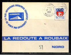 P159 - BLASON DE PARIS SUR LETTRE DE FOLSCHVILLER DU 13/01/66 POUR ROUBAIX - LA REDOUTE - 1961-....