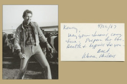 Warren Vanders (1930-2009) - American Actor - Signed Card + Photo - 1987 - COA - Attori E Comici 