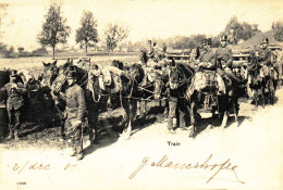 CPA Train (train) Animée Soldats Chevaux A8 - Autres & Non Classés