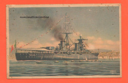 Navy Incrociatore Trieste Nave Da Guerra Redenta Redimo Viaggiata 1930 Navires Ships Bateaux Marina - Guerre