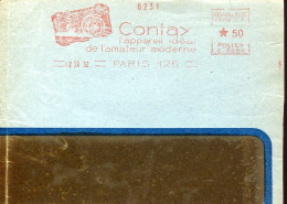 X0725 France, Red Meter Freistempel Ema 1932 Paris, Contax, Appareil Ideal De L'amateur Moderne(front Of Cover) - Fotografie