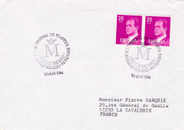 Espagne--1984--lettre De MADRID Pour LA CAVALERIE-12 (France)-paire Tps 20 Pta--beau Cachet Mundial Filatelia - Lettres & Documents