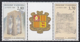 FRENCH ANDORRA 463-464,unused - Archéologie