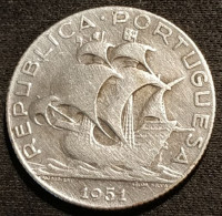 PORTUGAL - 2,5 ESCUDOS 1951 - Argent - Silver - KM 580 - Portugal
