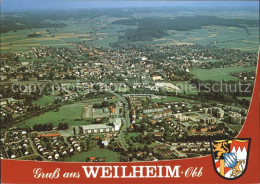 71991736 Weilheim Oberbayern Fliegeraufnahme Weilheim - Weilheim