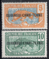 Oubangui Timbres-Poste N°20* & 21* Neufs Charnières TB Cote : 3€00 - Unused Stamps