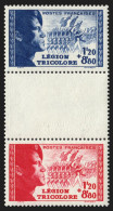 France N°566a, Paire Avec Intervalle En Relief, Légion Tricolore, Neufs ** - TB - Neufs