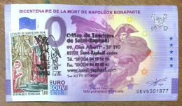 2021 BILLET 0 EURO SOUVENIR ST-RAPHAEL NAPOLÉON BONAPARTE + TIMBRE EURO SCHEIN BANKNOTE PAPER MONEY BANK PAPIER MONNAIE - Privéproeven