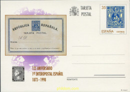 208422 MNH ESPAÑA 1998 125 ANIVERSARIO DEL PRIMER ENTEROPOSTAL ESPAÑOL - ...-1850 Préphilatélie