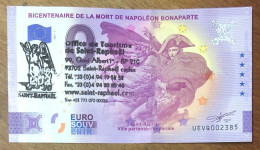 2021 BILLET 0 EURO SOUVENIR ST-RAPHAEL NAPOLÉON BONAPARTE ANNIVERSAIRE+ TAMPON EURO SCHEIN BANKNOTE PAPER PAPIER MONNAIE - Private Proofs / Unofficial