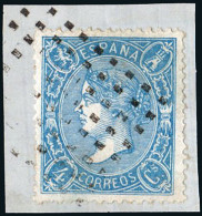 Madrid - Edi O 75 - 4 C.- Fragmento Mat "Rodillo De Puntos" - Used Stamps