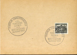 X0729 Germany, Special Postmark 1952 Berlin  125 Todestag Ludwig Van Beethoven - Musique