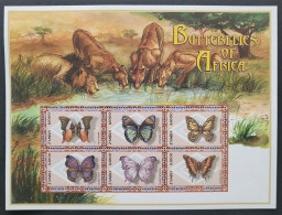 Zambia - 2004 - Insects: Butterflies - Yv 9802/07 - Schmetterlinge