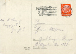 X0730 Germany Reich  Special Postmark 1934 Leipzig Richard Wagner National Denkmal - Musique