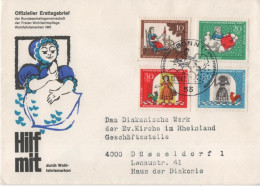 Germany Deutschland 1967 FDC Wohlfahrtsmarken Wohlfahrtsmarke, Fairy Tale Tales, Frau Holle, Canceled In Bonn - 1950-1970
