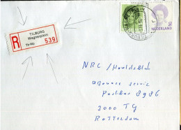 X0731 Nederland, Cover Registered 1993  Post Office Of Tilburg  R. Wagner Plein - Music