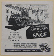 Publicité, Autocars SNCF, 1950 - Advertising