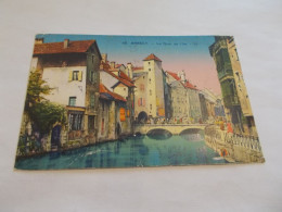 ANNECY  ( 74 Haute Savoie ) LE QUAI DE L ILE  TRES ANIMEES  BELLE VUE COLORISER - Annecy