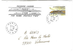 FRANCE TGV 1984 N° Y&T 2334, Paris Gare PLM - Covers & Documents